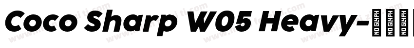 Coco Sharp W05 Heavy字体转换